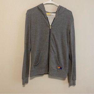 Aviator Nation Bolt Hoodie in heather grey
